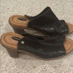 Dr. Scholl's Black Perforated Mules